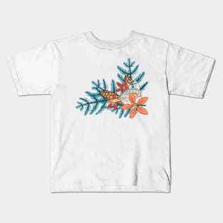 Cute Nesting Bird in Pine Kids T-Shirt